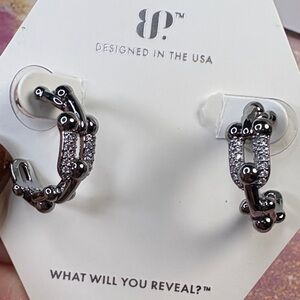 BP Shiny Silver Chain Link Earrings